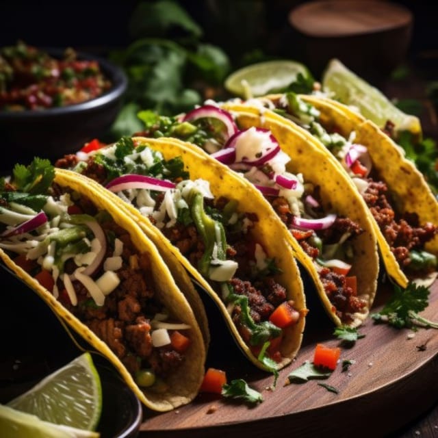 Crispy Chorizo Taco Meal.